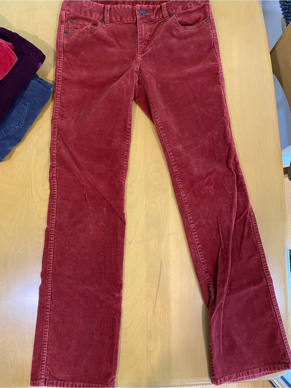 Women’s Burnt Orange/Brick Red Corduroy Jeans